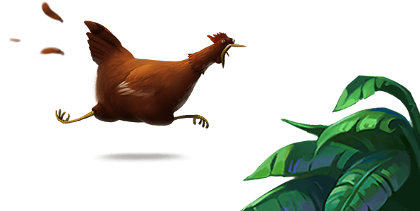Plinga running chicken