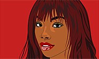 Maquille cette Afro-américaine