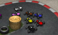 Roter Kartfahrer