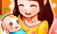 Give birth a cute Baby