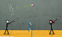 Stick Figure Badminton 2: 2 Player Game