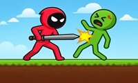 Red Stickman vs Monster School